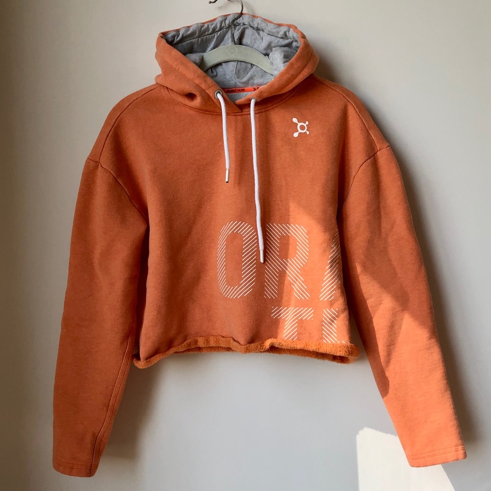 Orangetheory Raw Hem Cropped Hoodie